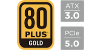 80 Plus Gold Certificate, ATX 3.0, PCIe 5.0