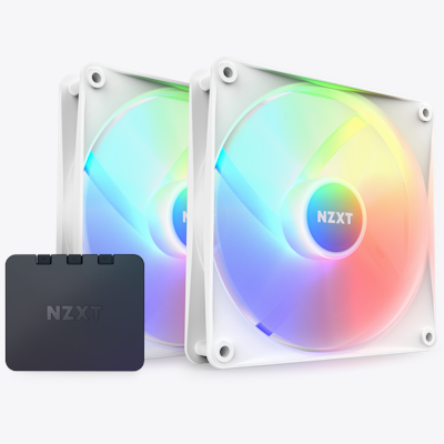 F140 RGB Core Fans Twin Pack with RGB Controller - White
