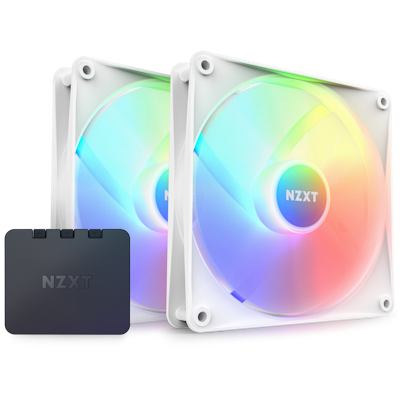 F140 RGB Core Fans Twin Pack with RGB Controller - White