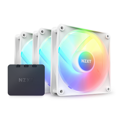 F120 RGB Core Fans Triple Pack with RGB Controller - White
