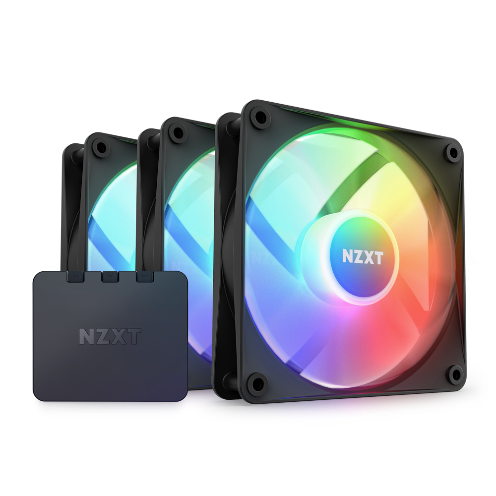 Buy NZXT F120 RGB Core Fan (Black, 3-Pack with RGB Controller ...