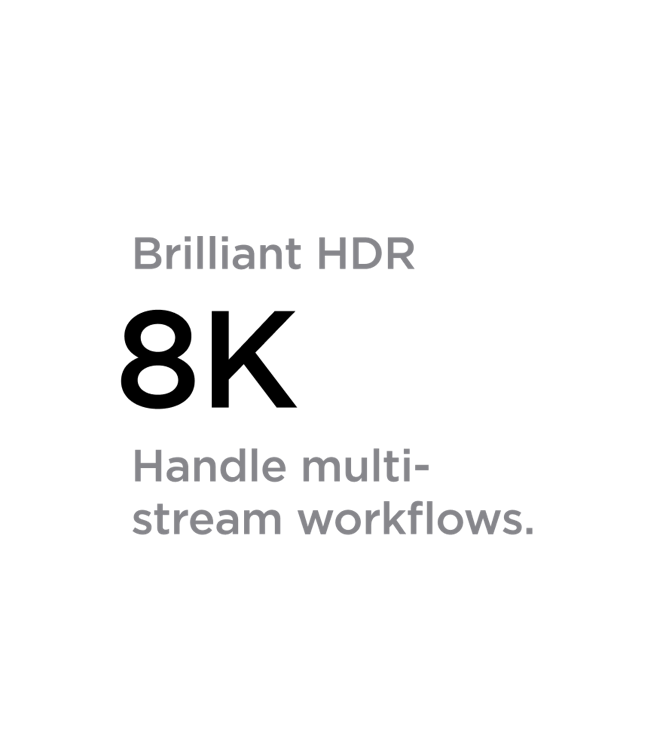 Brilliant HDR 8K Handle Multi-Stream Workflows
