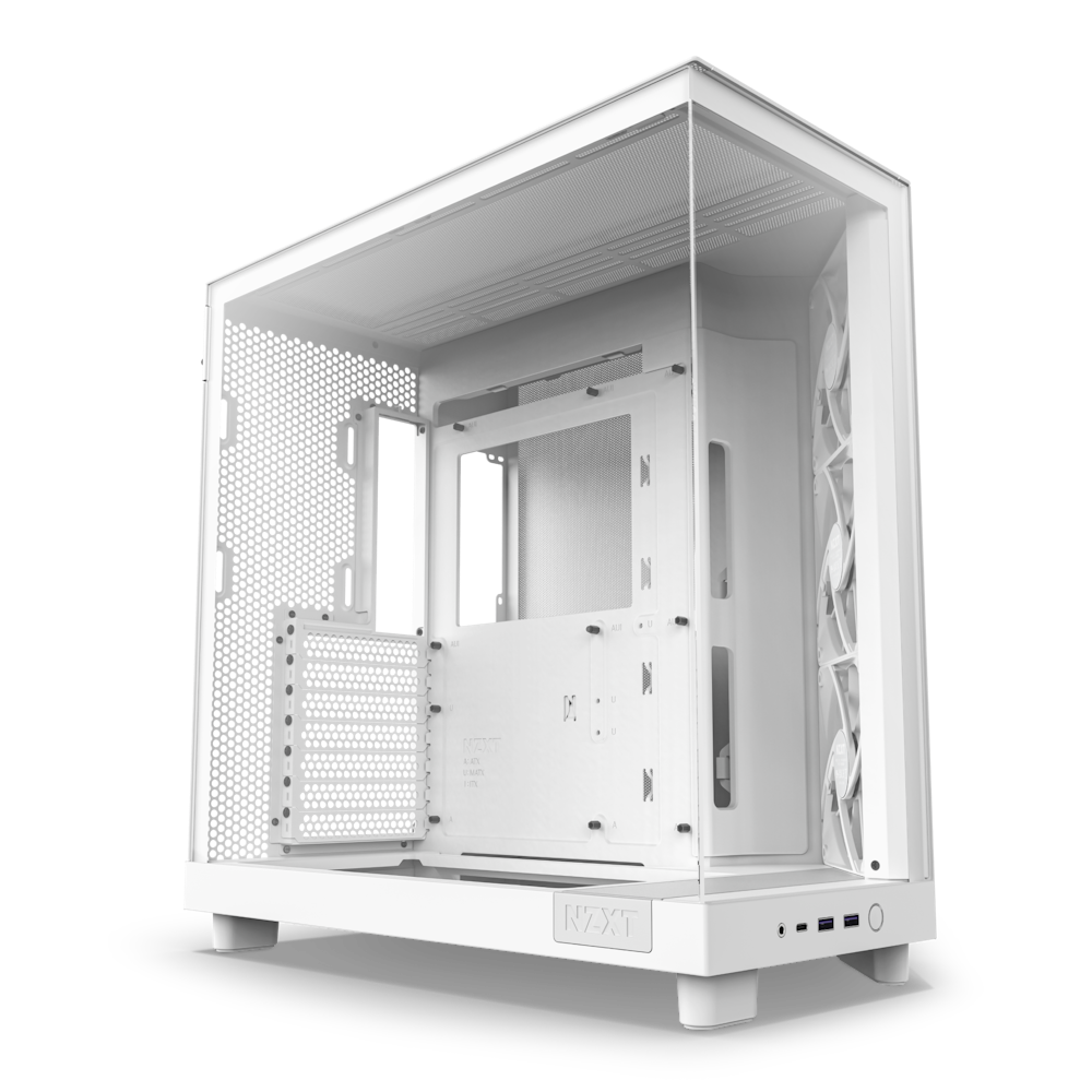 NZXT H9 FLOW Dual-Chamber Mid-Tower Airflow Case Three-sided 360