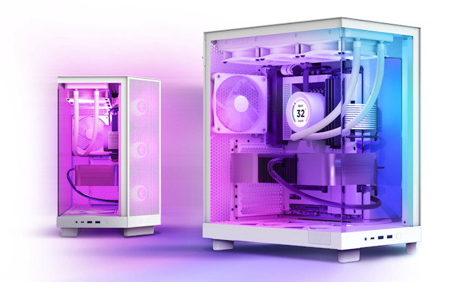 H6 Flow Compact Dual-Chamber Mid-Tower Airflow Case with RGB Fans