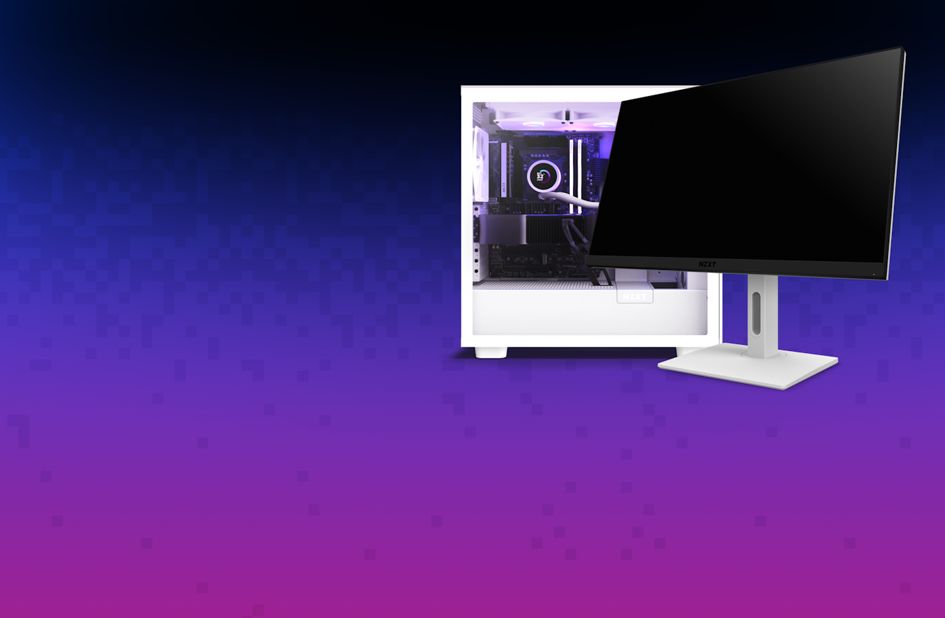 Purple Blue Gradient with Player PC | 770 Edition with Canvas 27Q