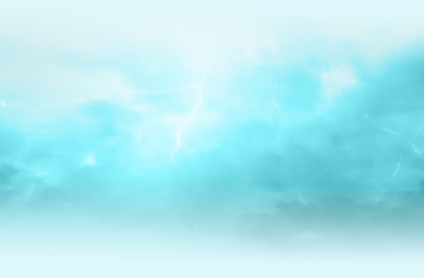Stormy Bright Blue Background with Lightning