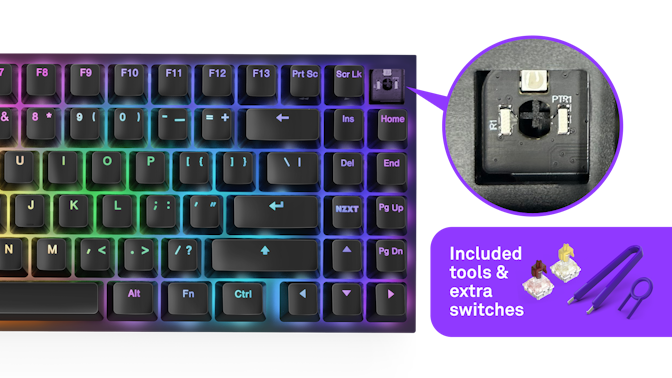 Razer Huntsman Mini Tastatur Gaming Wireless Mechanical Keyboard Clear