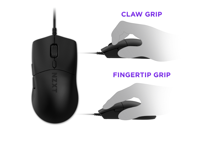 Black Lift 2 Symm with Claw and Fingertip Grip Styles