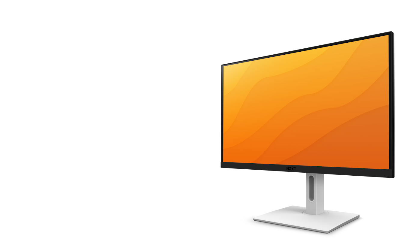 Canvas Monitor with orange desktop wallpaper