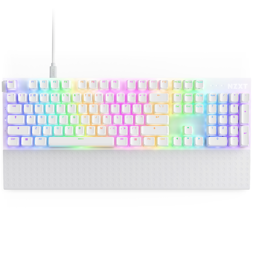 Function 2 Top View with Wrist Rest White