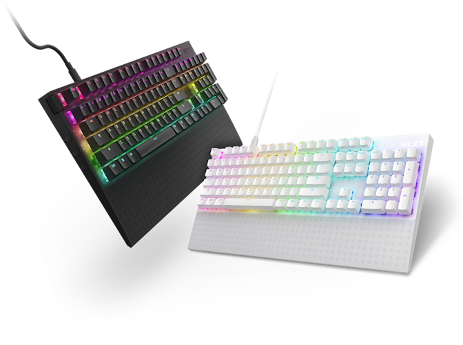 Function 2 Keyboard in Black and White with RGB