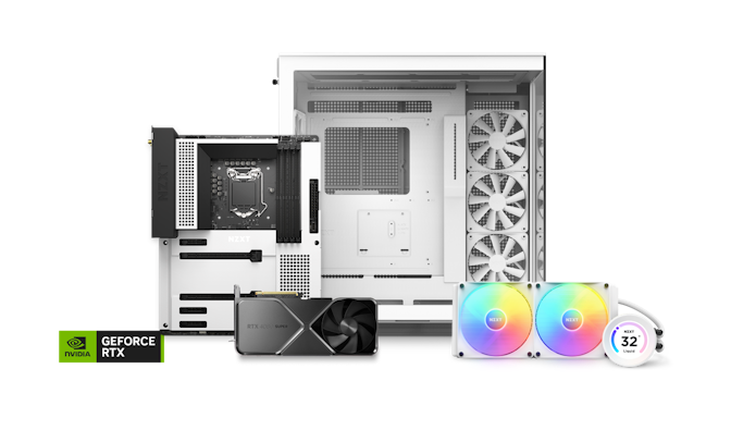 NZXT Components with Nvidia Logo