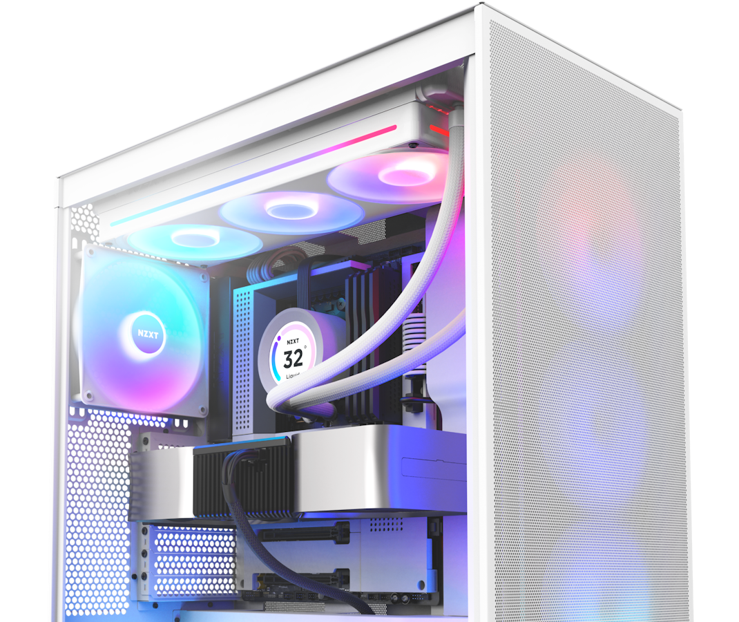 White RGB Core Fans in an H7 Case