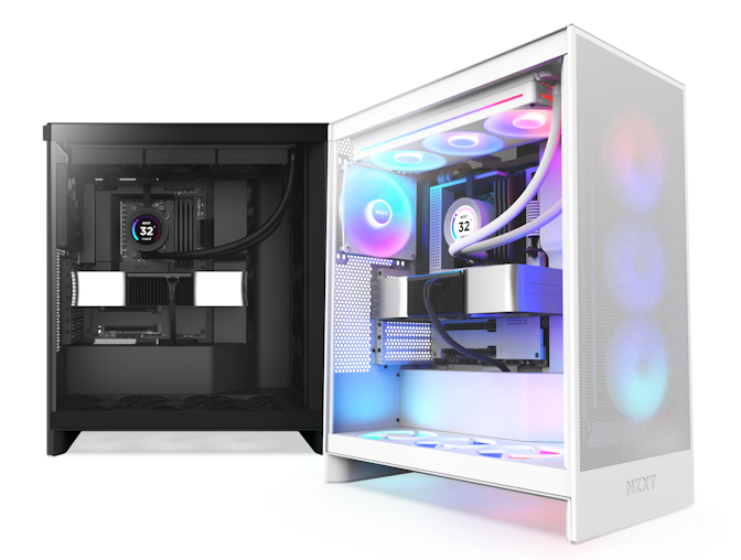 NZXT H7 Flow and Flow RGB in Black and White