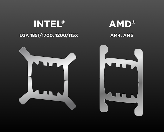 Kraken Elite Intel® and AMD® compatibility brackets