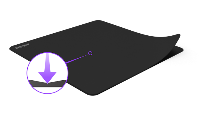 Diagram showing supportive foam base of Zone Elite Mousepad