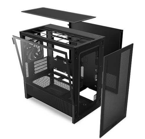 Avika Retails | NZXT Chassis H3 Flow (2025) M-ATX Mid-tower Case without PSU -All Black Color – CC-H31FB-01 Avika Retails | NZXT Chassis H3 Flow (2025) M-ATX Mid-tower Case without PSU -All Black Color – CC-H31FB-01