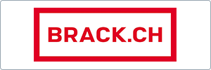 BRACK.CH logo with red text centered inside a red rectangular border on a white background.