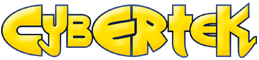 Logo with the word CYBERTEK in bold, stylized yellow letters on a dark blue background.