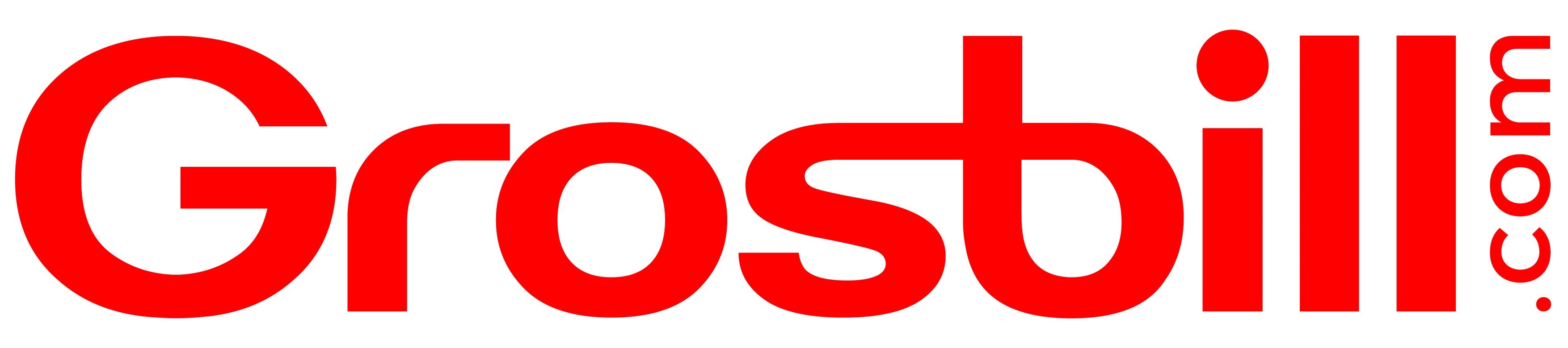 Logo with the word Grosbill.com in bold, red lowercase and uppercase letters on a white background.