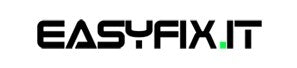 Logo displaying the text EASYFIX.IT in bold, modern black font with a small green square above the letter I in IT on a white background.