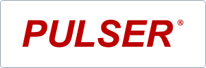 The word PULSER in bold, uppercase red letters with a registered trademark symbol, displayed on a transparent background.