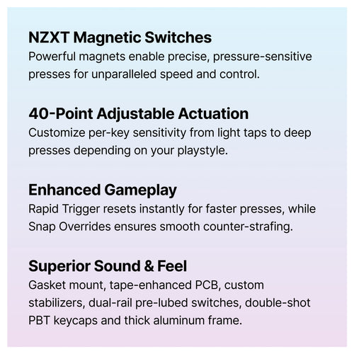 NZXT Gaming Keyboards | Optical, Magnetic, MiniTKL & Full-Size