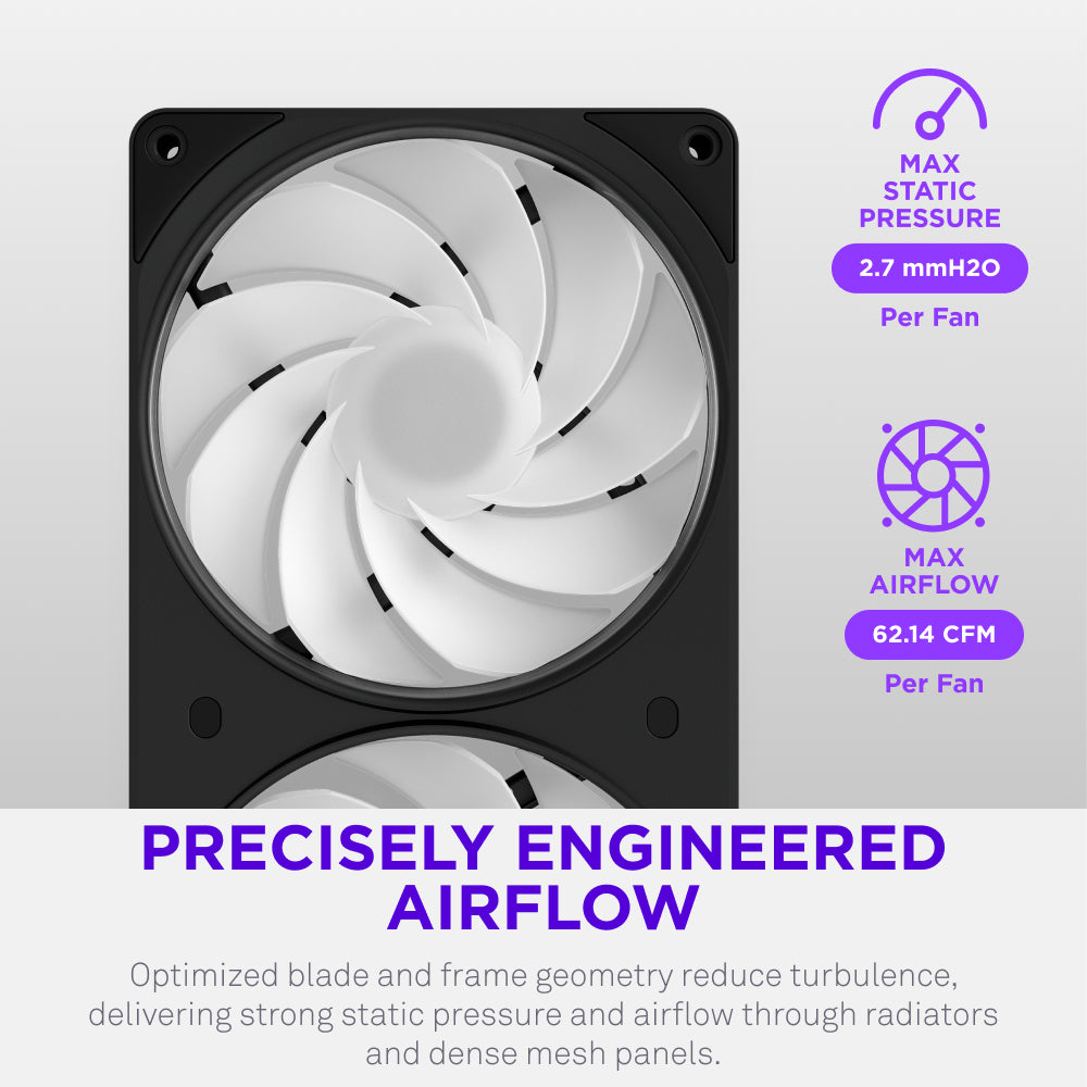 NZXT | F360 RGB Reverse | 360mm PC Cooling Fan