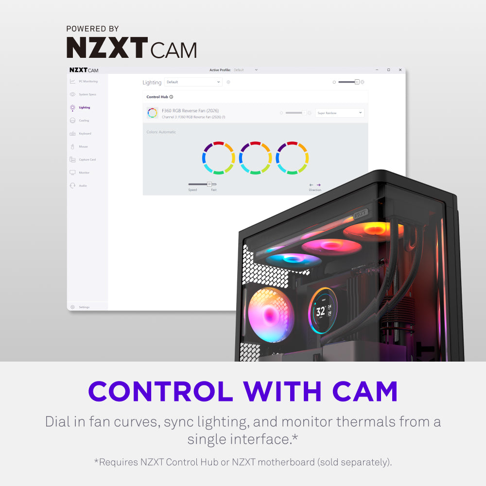 NZXT | F420 RGB | 420mm PC Cooling Fan