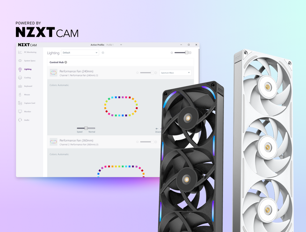 NZXT F360X 360mm Performance RGB Fan