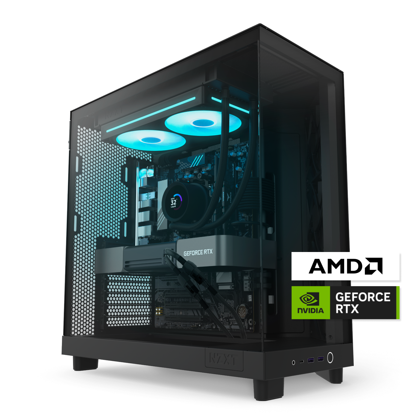 [M-TN 2220] ゲーミングPC NZXT Player Two Prime – Prebuilt Gaming PC for 1440p | RTX 5070 Ti
