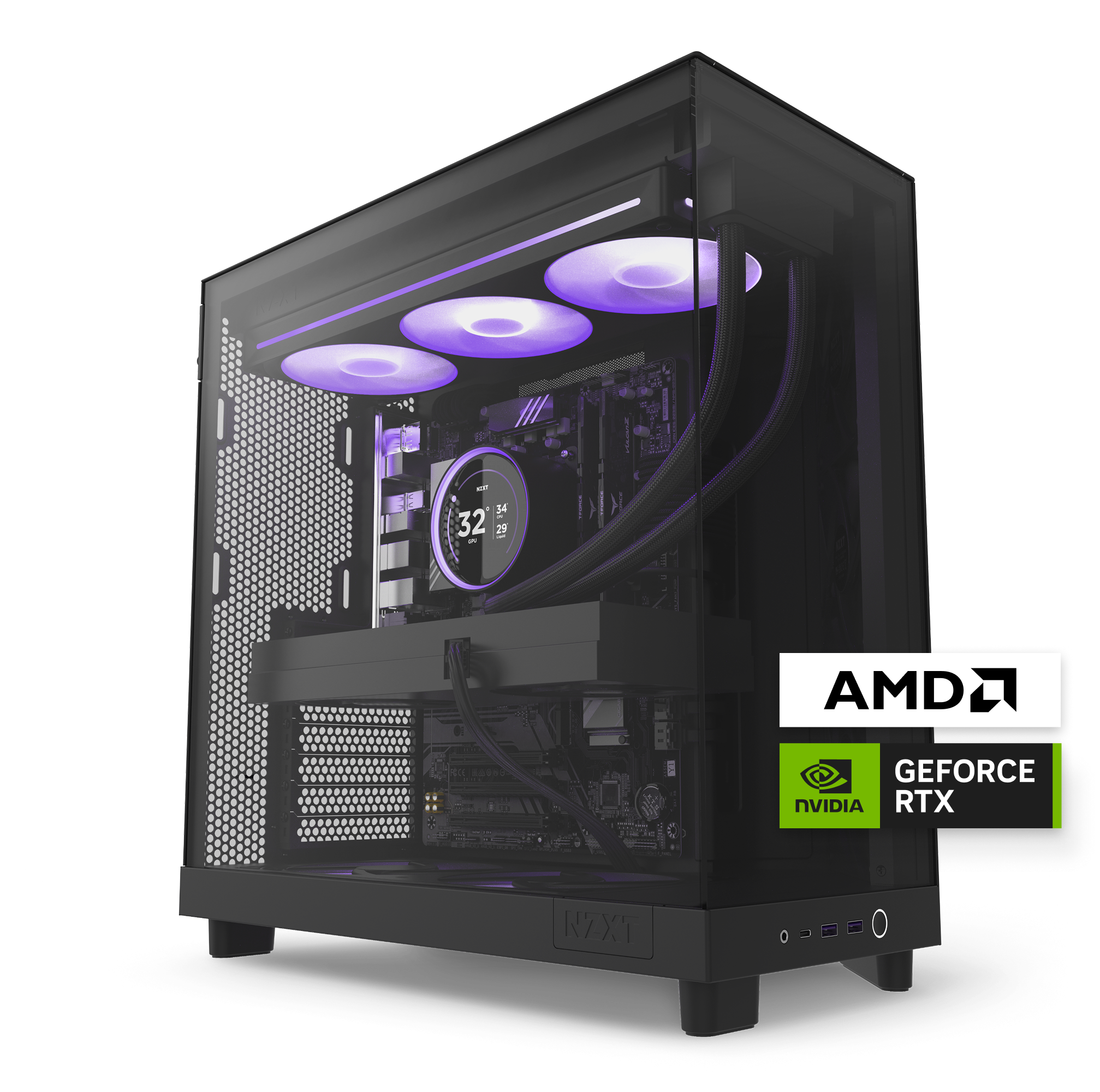 pc case gear au NZXT | Player Three Farbe:stars blue green glossy Break for the German VMX set H3 Flow Black