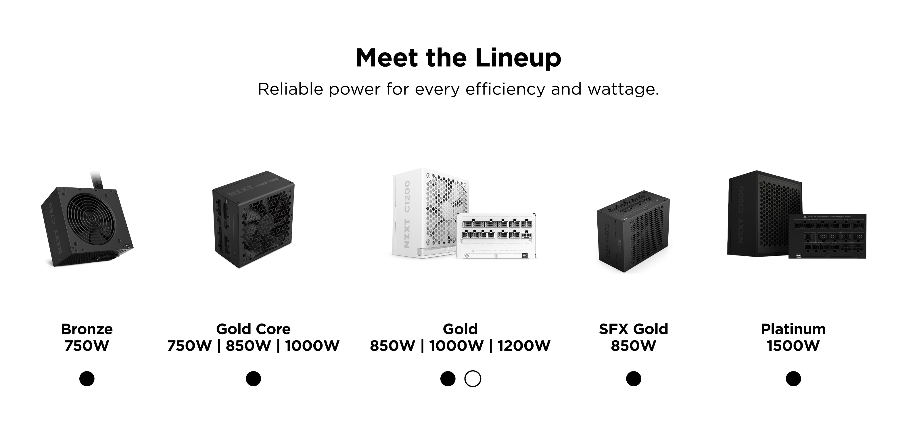 NZXT 電源ユニット｜ブロンズ・ゴールド・プラチナ PSU