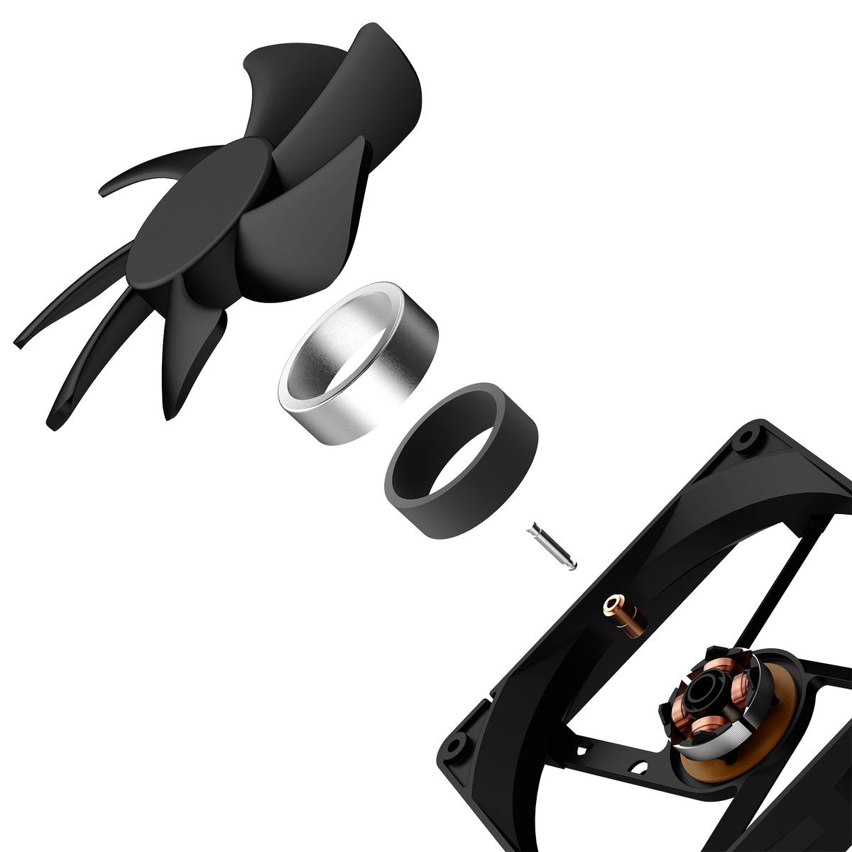 C750 Gold Core exploded fan assembly