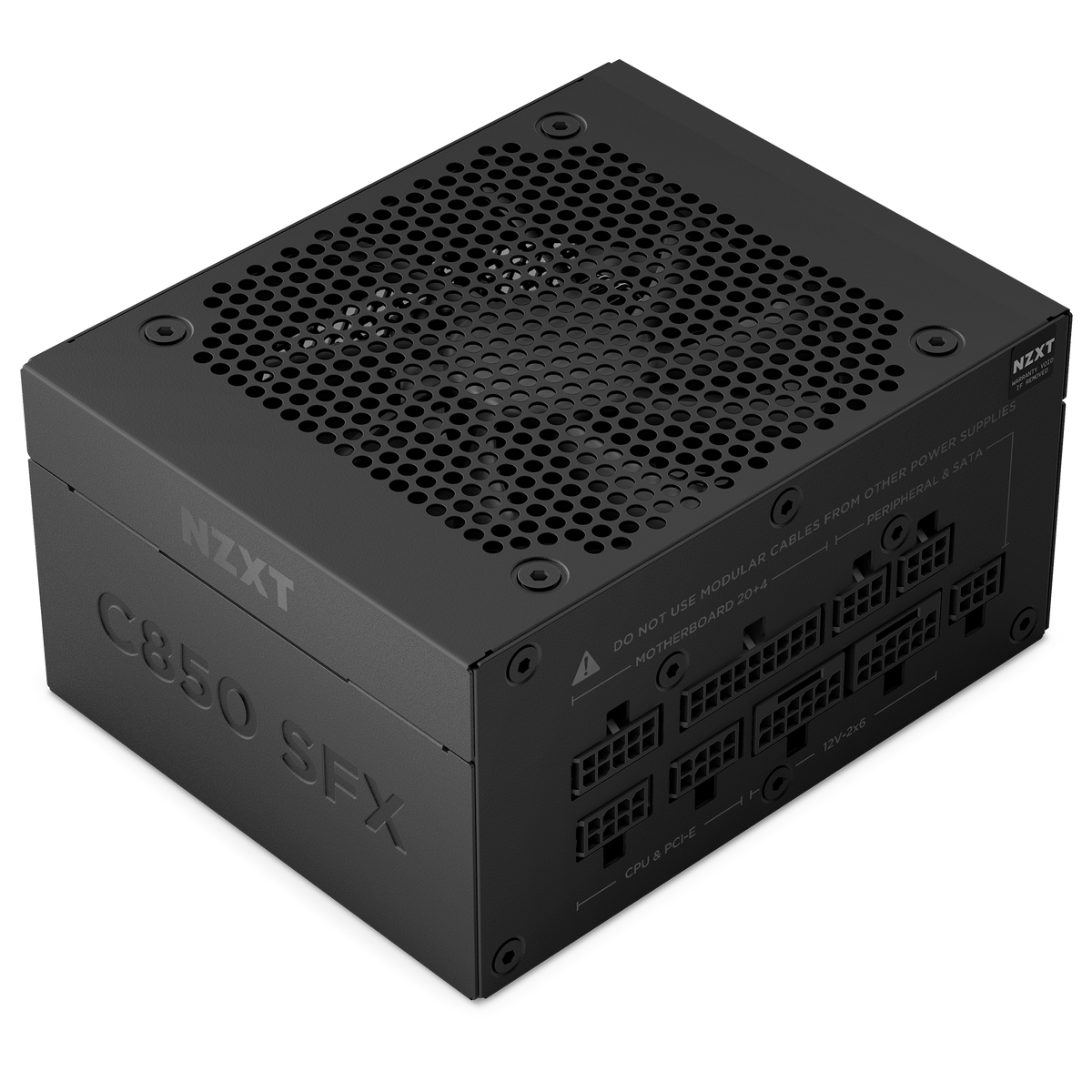 NZXT C850 SFX Gold power supply, fan grille top view