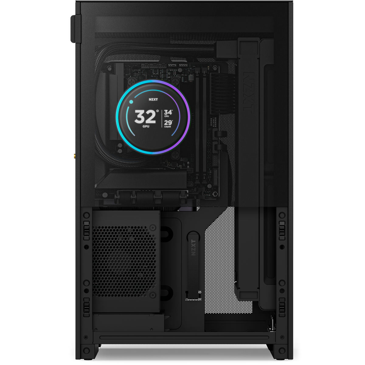 NZXT C850 SFX Gold power supply installed in a PC build