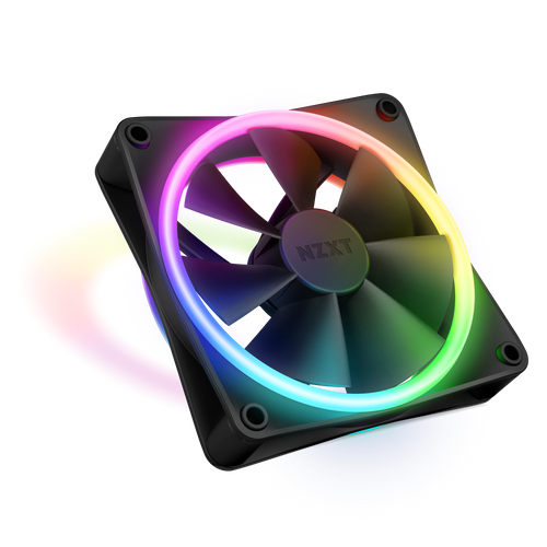 ①NZXT RGB DUO 120mmファンセット　コントローラー無し f120-rgb-duo-fan-angled-upward