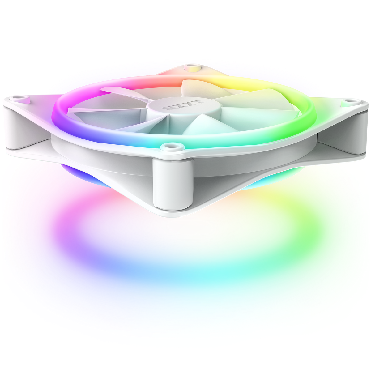NZXT F120 RGB Duo Triple Pack Beyaz Üstten Görünüm