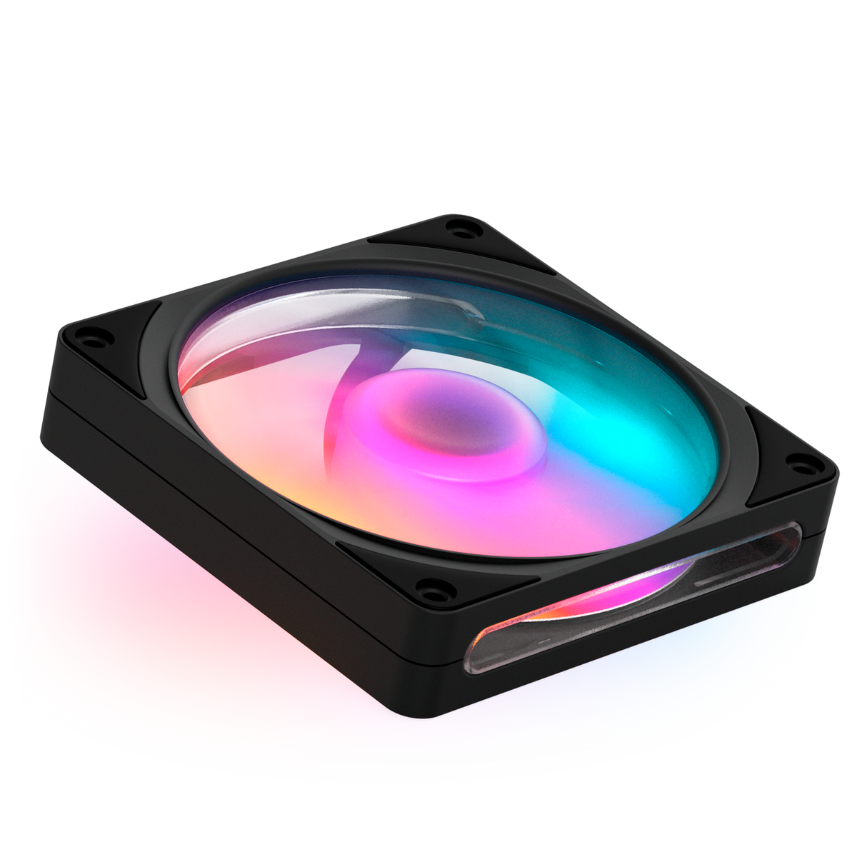 NZXT F120 RGB black, angled view