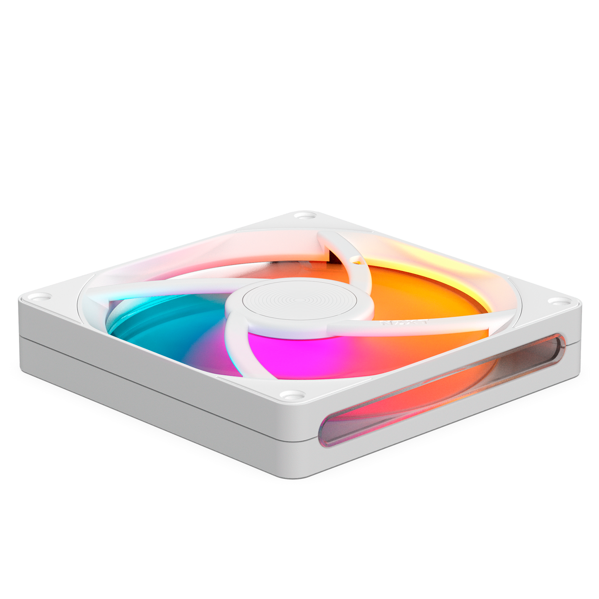 NZXT F140 RGB white, rear view