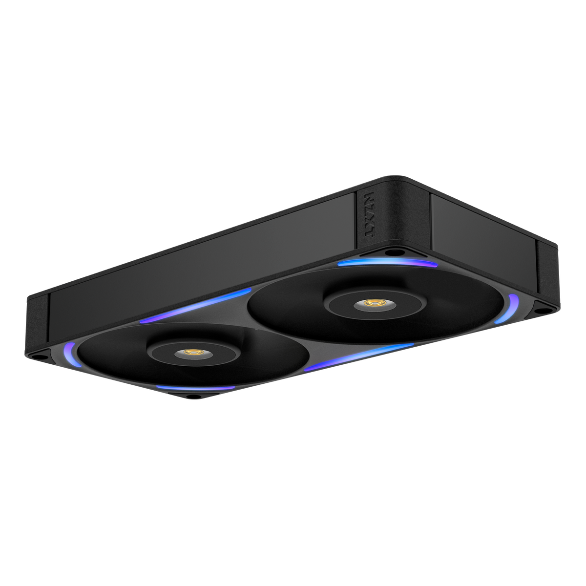 NZXT F240X black two-pack, low profile view
