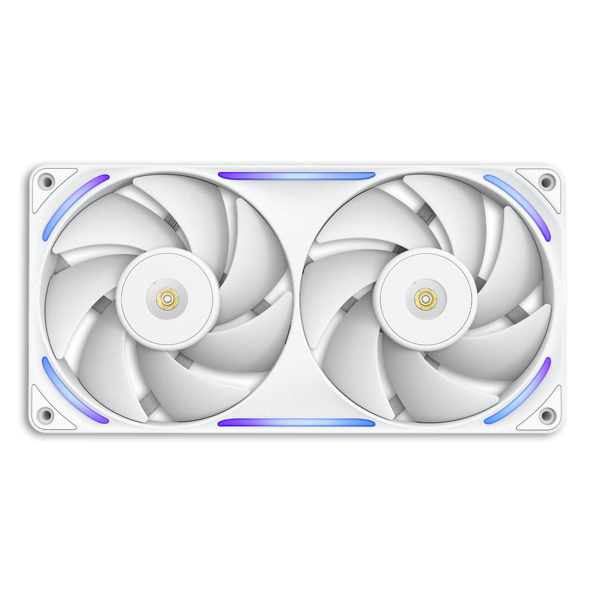 NZXT F240X white two-pack, front view