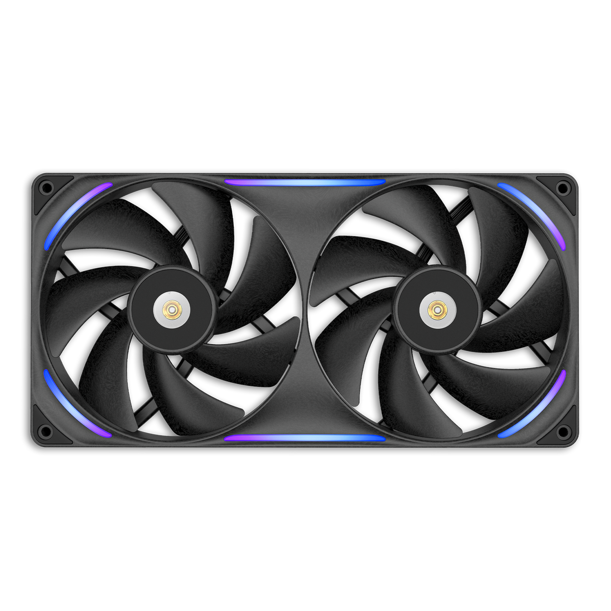 NZXT F280X black two-pack, front view