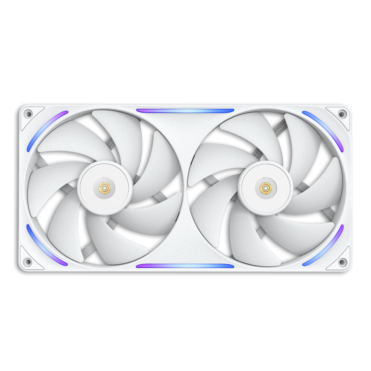 NZXT F280X white two-pack, front view