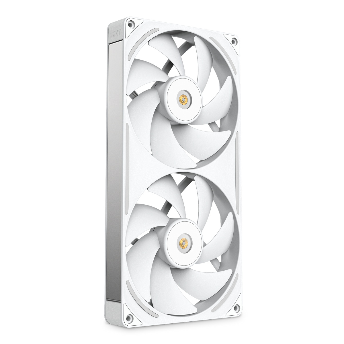 NZXT F280X white two-pack, rear view