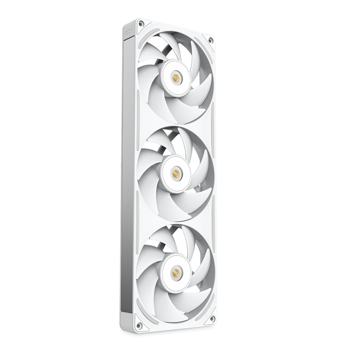 NZXT F360X white three-pack, rear view
