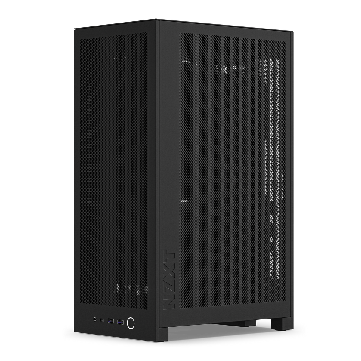 NZXT H2 Flow case in black, side view
