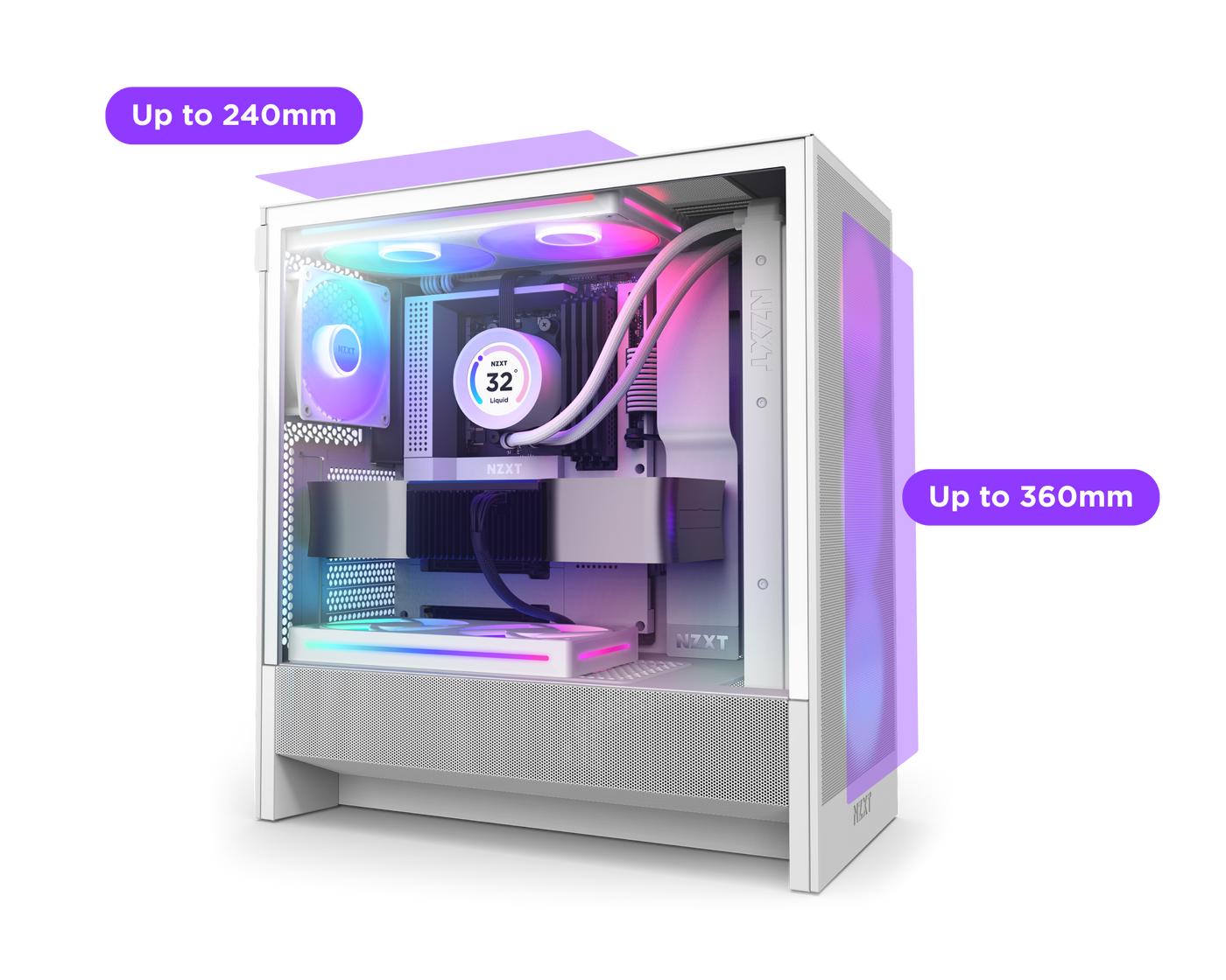 H5 Flow RGB | High Airflow RGB PC Gaming Case | NZXT