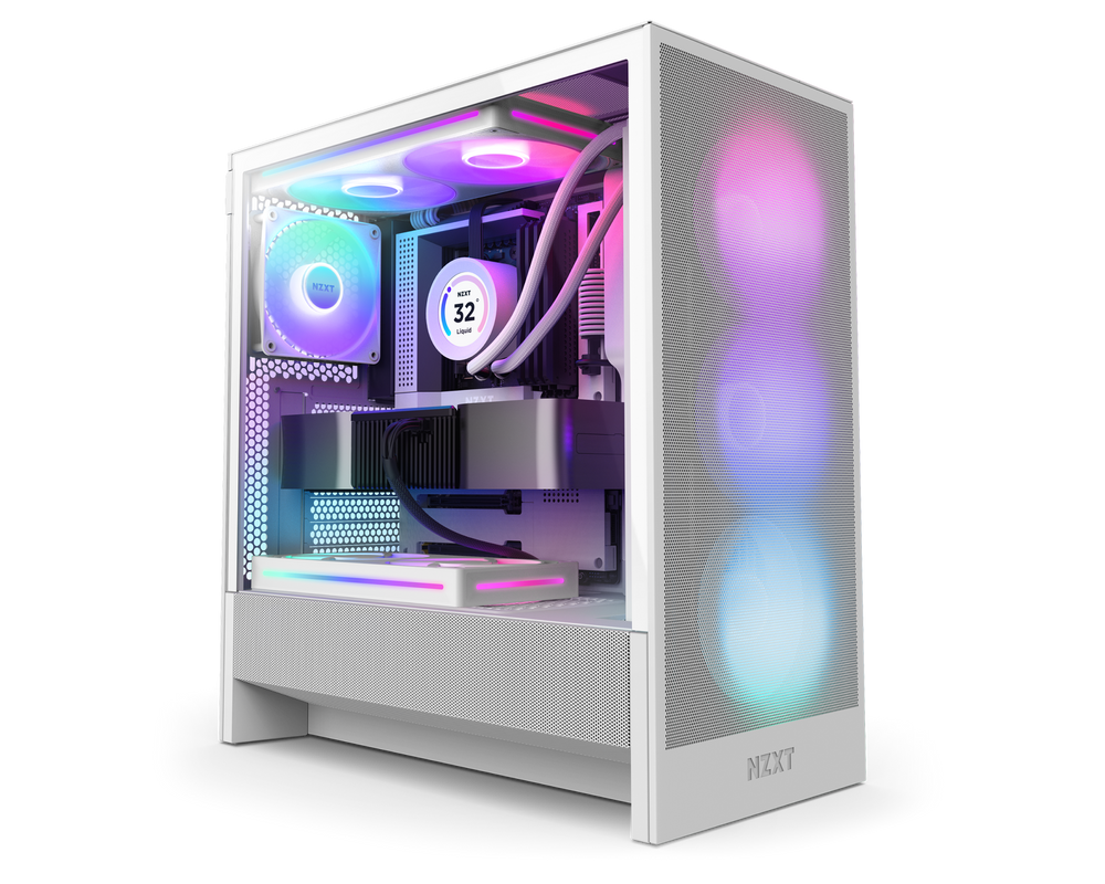 Avika Retails | NZXT Chassis H5 Flow RGB (2024) Compact Mid-Tower ATX Case All Black – CC-H52FB-R1