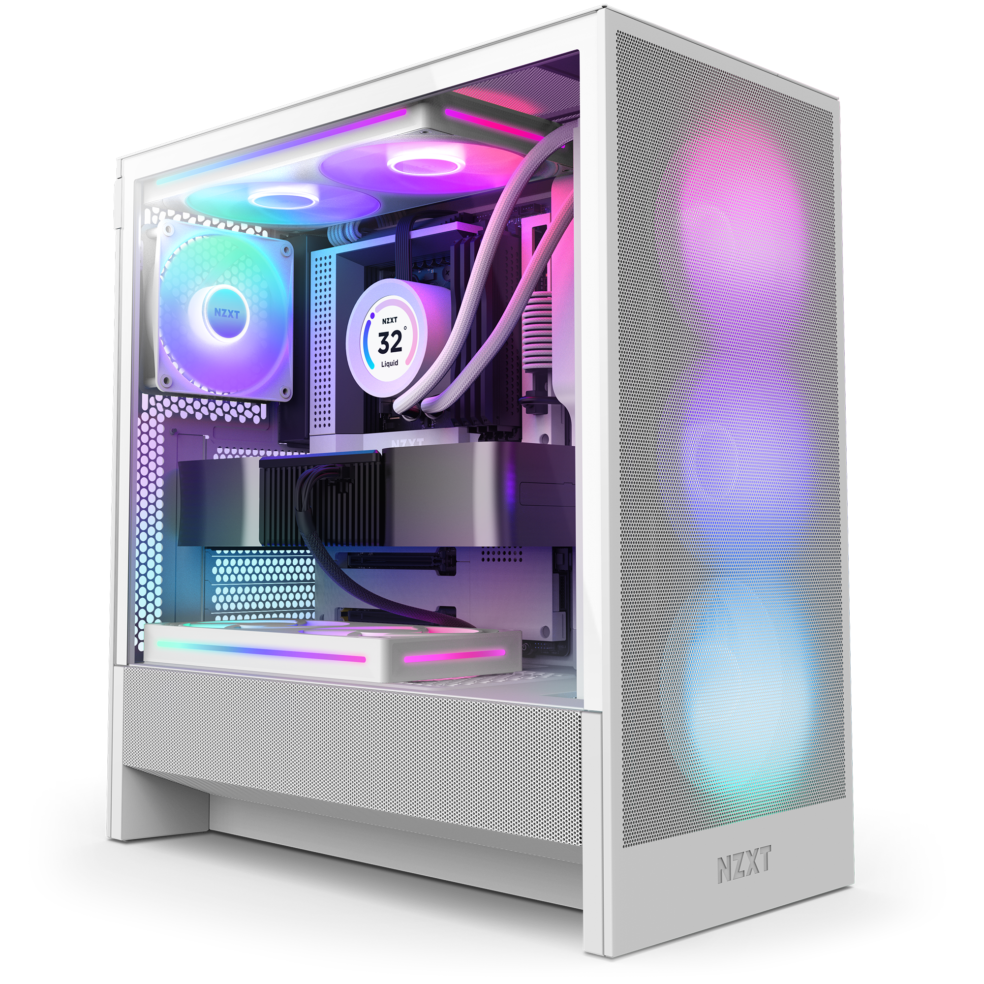 NZXT H5 FLOW PCケース NZXT | H5 Flow RGB | Compact Mid-Tower ATX Case with RGB